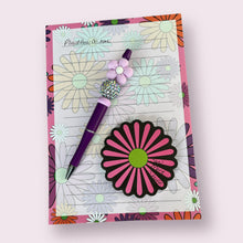 Load image into Gallery viewer, Large Daisy notepad/pen  Bundle