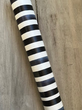 Load image into Gallery viewer, Whitewashed Black and White Striped Smooth Vinyl