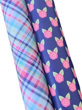 Load image into Gallery viewer, Navy Blooms~Plaid