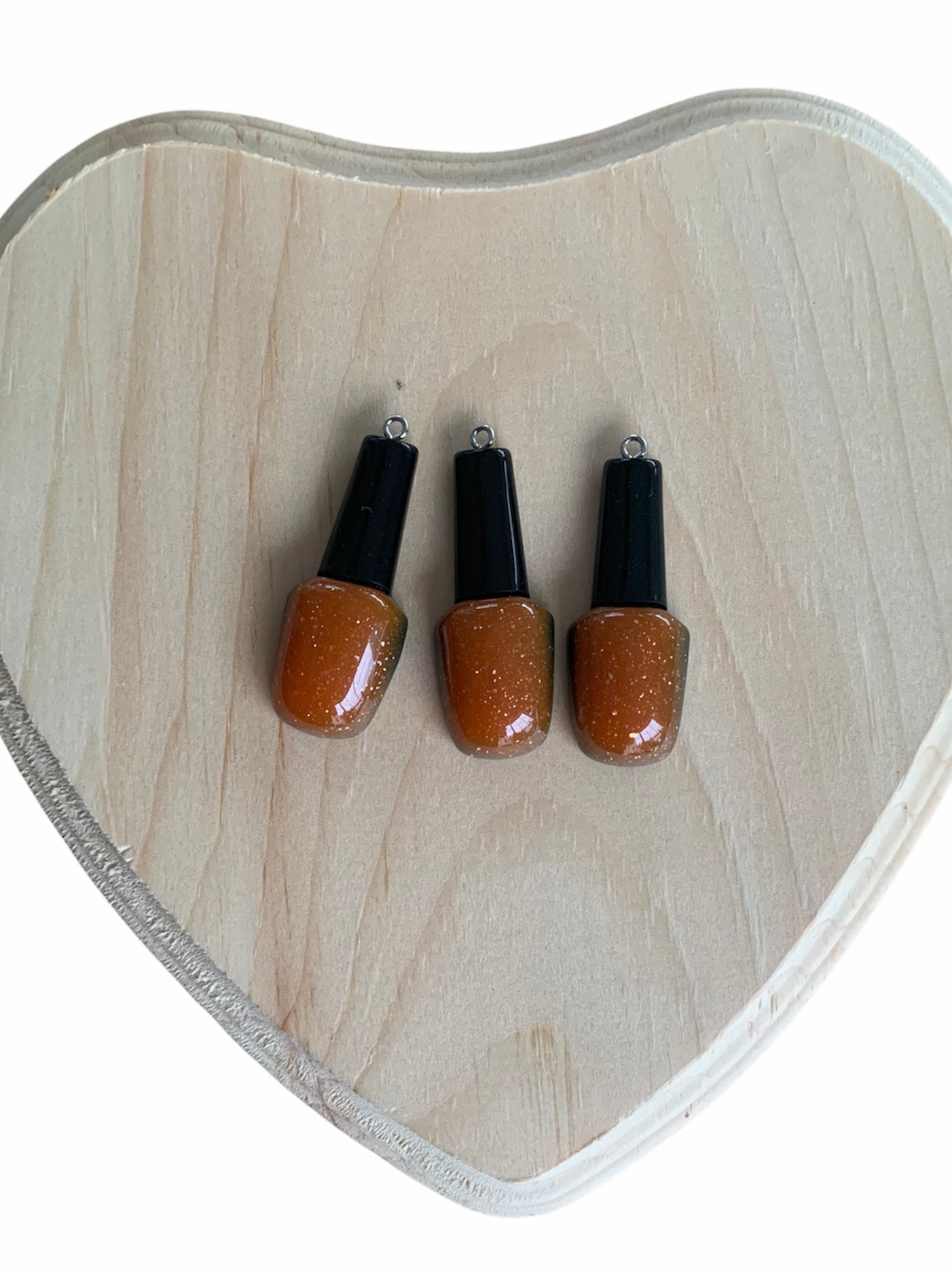 Nail polish charmDark Orange Plaid Bow Co