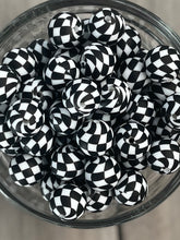 Load image into Gallery viewer, 15 mm Checkerboard bead
