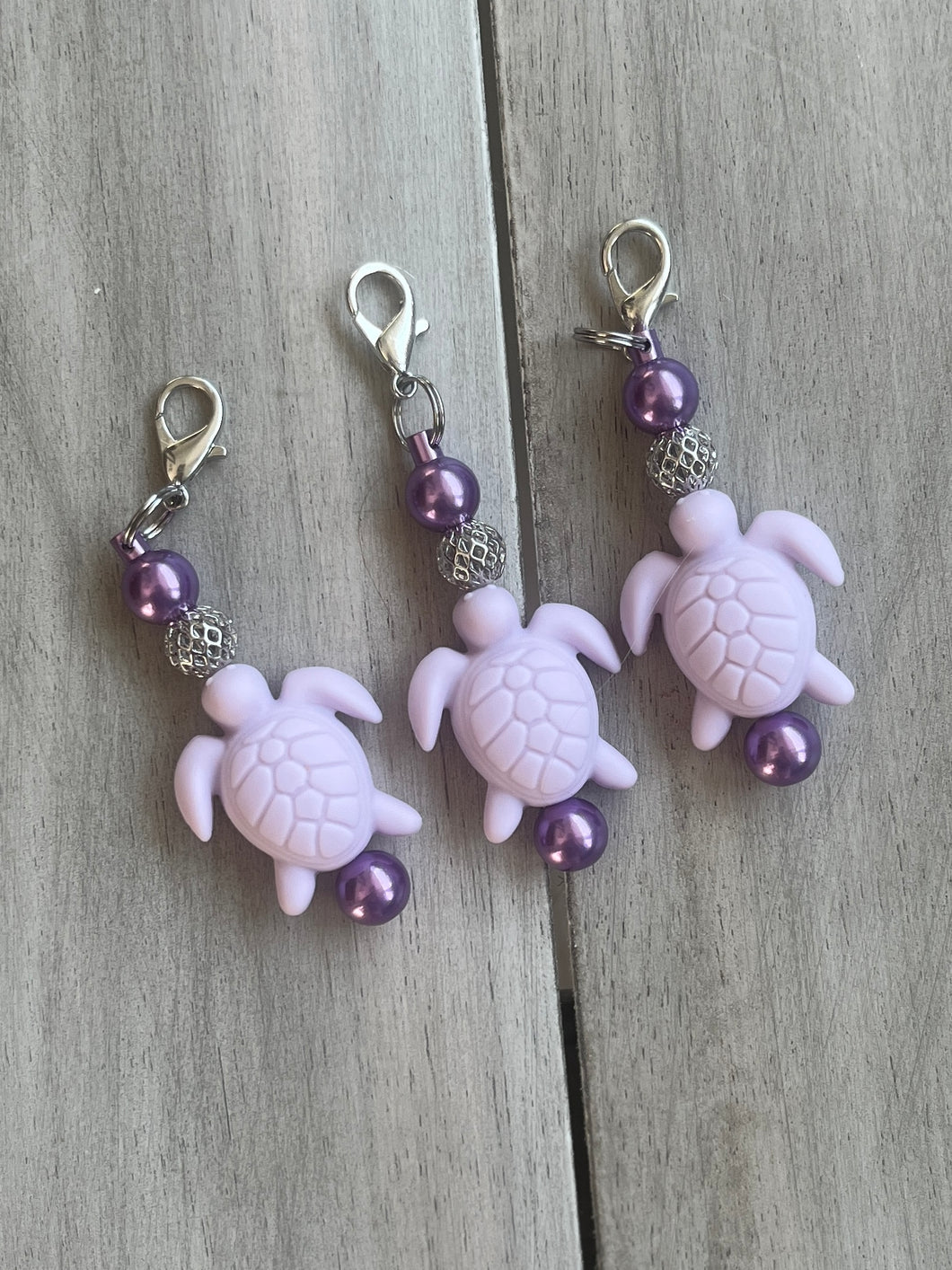 Lavender Turtle zipper pull bundle