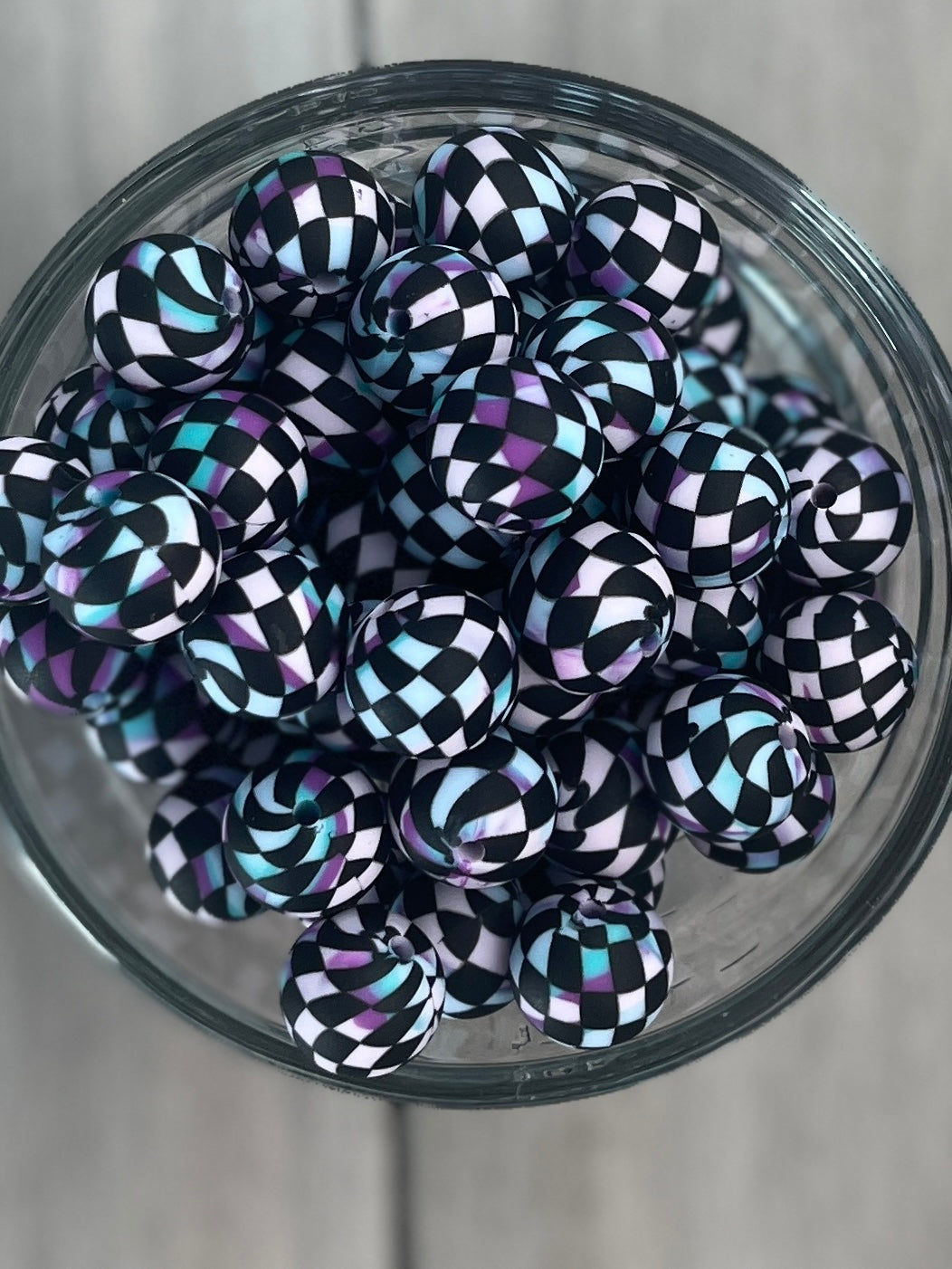 15 mm Checkerboard bead