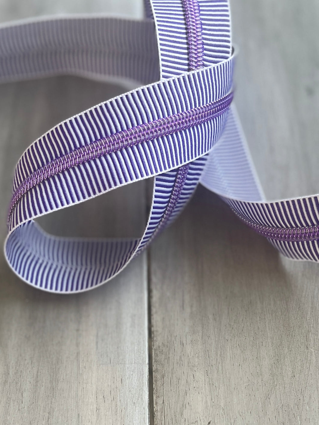 Purple Striped  printed zipper tape#5