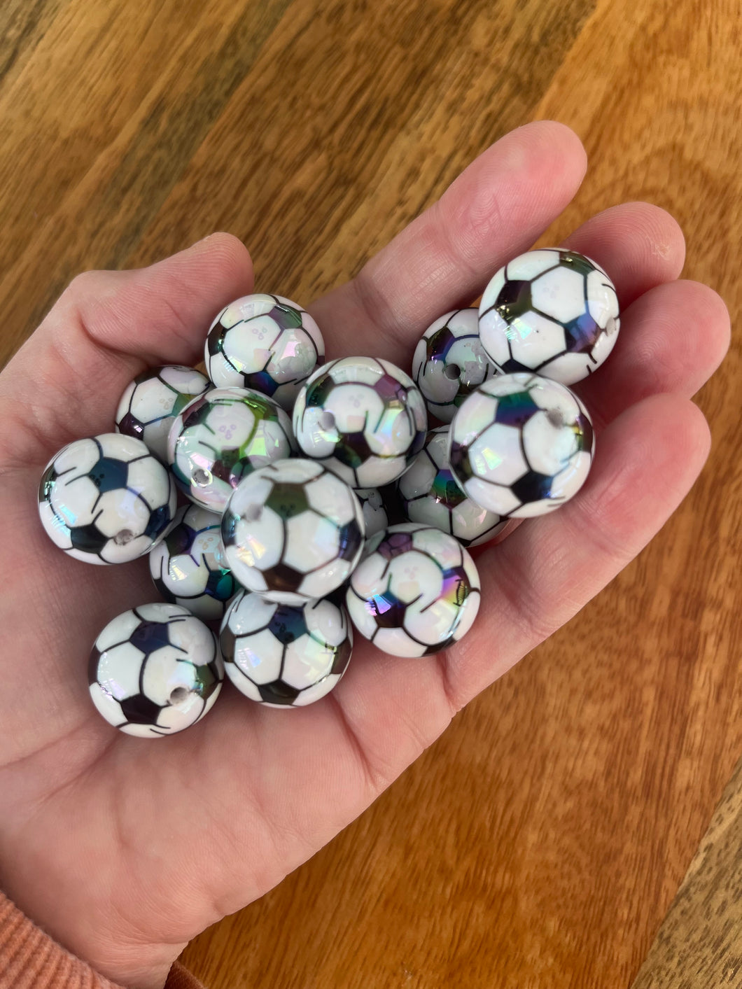 20 mm Soccer acrylic bead