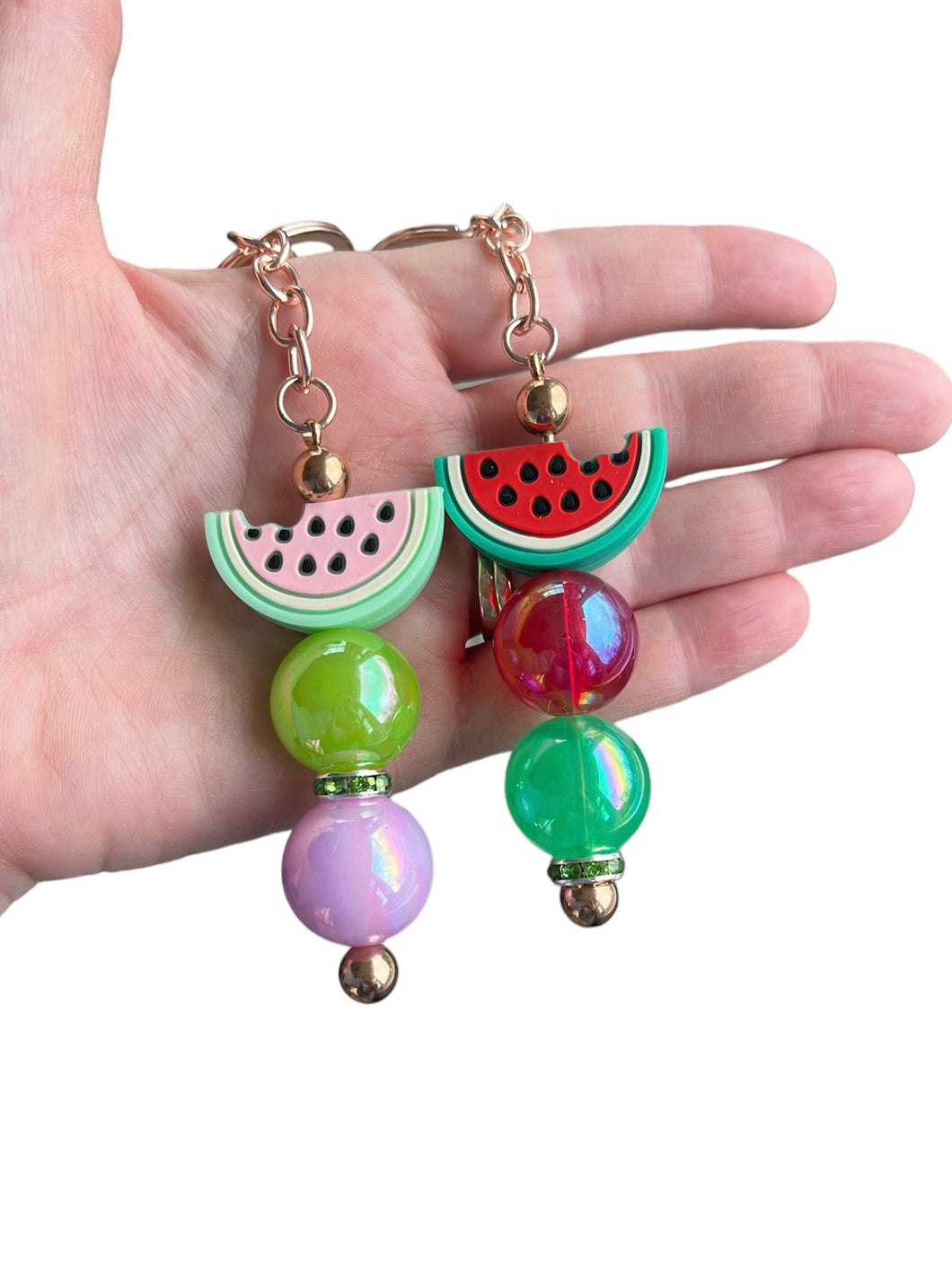 Watermelon Slide-able/bead-able keychain bundle.