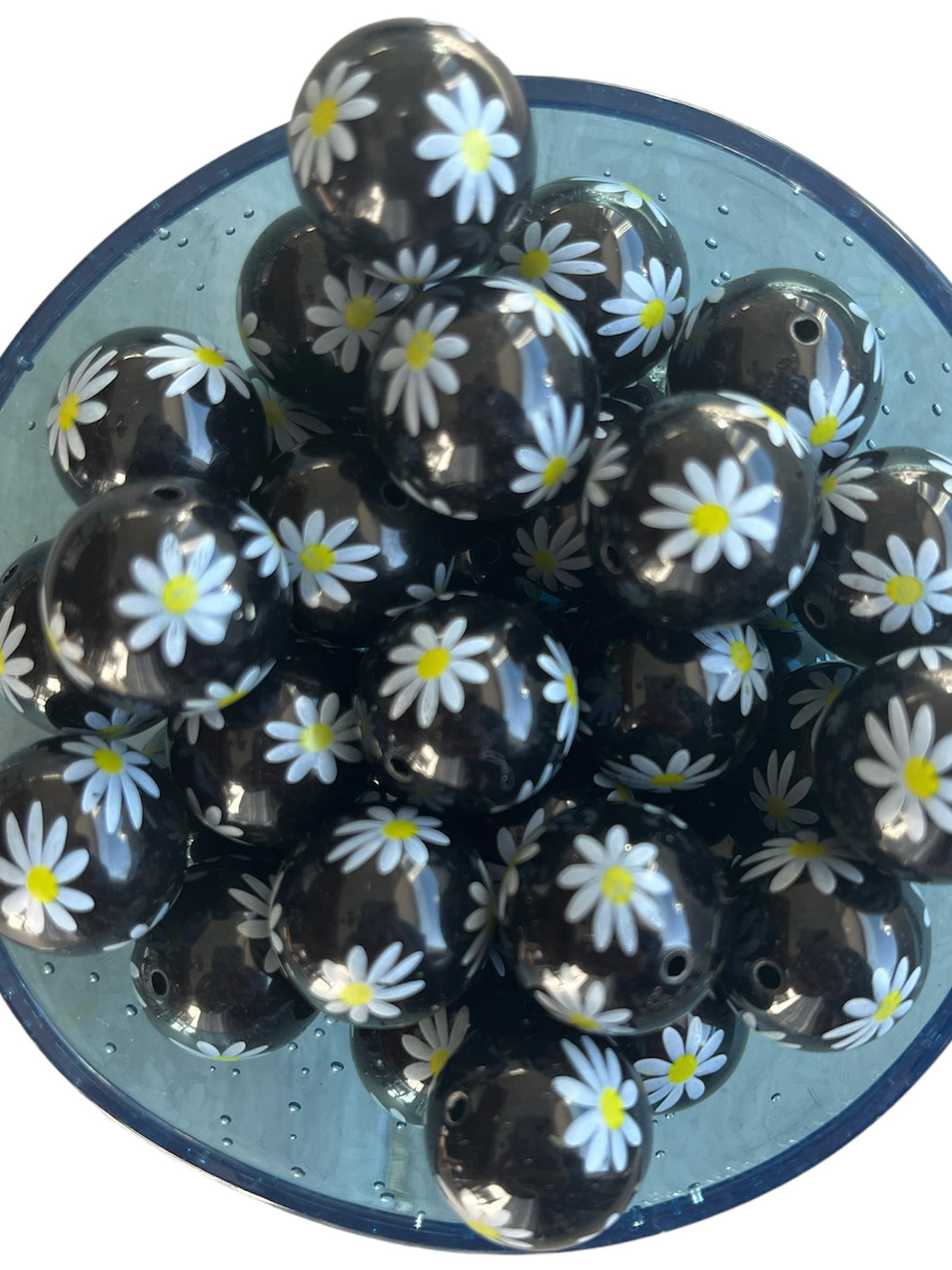 20mm Daisy Print acrylic bead